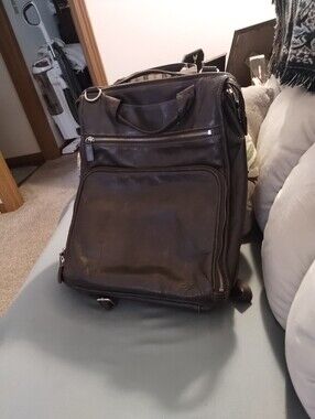Levenger Leather Brown Laptop Backpack Sz 12 By 15.5